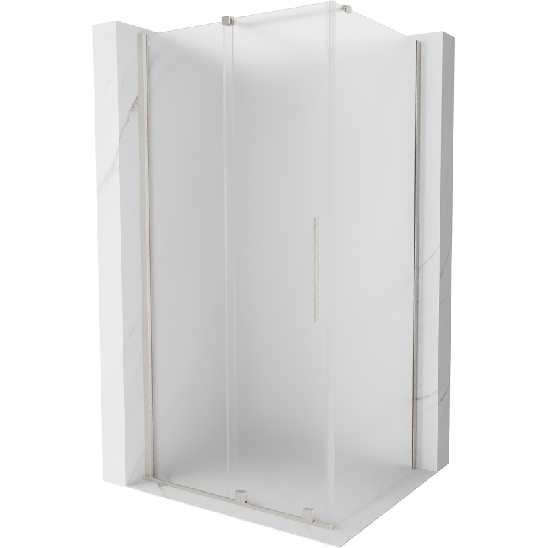 Mexen Velar slankiojama dušo kabina 120 x 90 cm, matinis, šepečiu valytas nikelis - 871-120-090-31-97