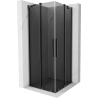 Mexen Velar Duo stumdomas dušo kabina 80 x 80 cm, grafitas, šlifuotas gun gray - 871-080-080-42-66