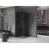 Mexen Velar Duo stumdoma dušo kabina 90 x 90 cm, grafitas, pilkas šlifuotas - 871-090-090-42-66