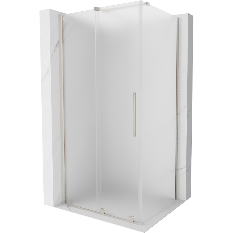 Mexen Velar stumdomoji dušo kabina 140 x 90 cm, matinė, šlifuotas nikelis - 871-140-090-31-97
