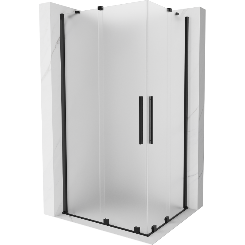 Mexen Velar Duo stumdomas dušo kabinas 100 x 90 cm, matinė, juoda - 871-100-090-32-70