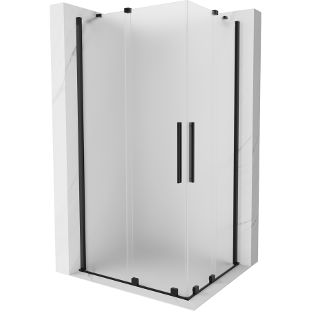 Mexen Velar Duo stumdomas dušo kabinas 100 x 90 cm, matinė, juoda - 871-100-090-32-70