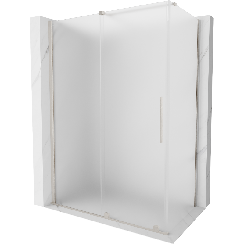 Mexen Velar stumdomas dušo kambarys 150 x 80 cm, matinis, šlifuotas nikelis - 871-150-080-31-97