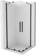 Mexen Velar Duo 80 x 80 cm stumdomas dušo kabina, matinė, juoda - 871-080-080-32-70