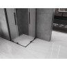 Mexen Velar Dviguba ištraukiamoji dušo kabina 80 x 80 cm, šerkšnas, juoda - 871-080-080-32-70
