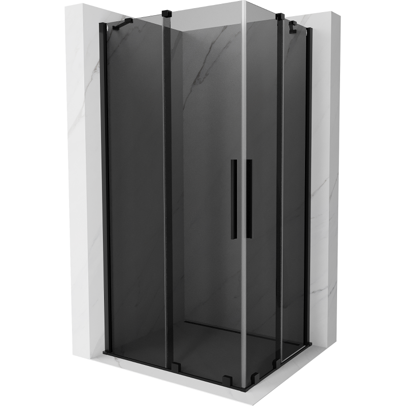 Mexen Velar Duo stumdomoji dušo kabina 100 x 90 cm, grafitas, juoda - 871-100-090-42-70