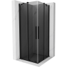 Mexen Velar Duo slankiojanti dušo kabina 100 x 100 cm, grafitas, juoda - 871-100-100-42-70