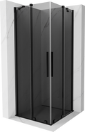 Mexen Velar Duo 90 x 90 cm stumdomas dušo kabinas, grafitas, juodas - 871-090-090-42-70