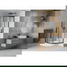 Mexen Rio pusapvalė dušo kabina 70 x 70 cm, skaidri, juoda + Rio padėklas, baltas - 863-070-070-70-00-4710