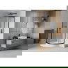 Mexen Rio pusapvalė dušo kabina 70 x 70 cm, skaidri, juoda + Rio padėklas, baltas - 863-070-070-70-00-4710