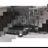 Mexen Velar Duo slankiojantis dušo kabina 100 x 90 cm, grafitas, juoda - 871-100-090-42-70