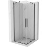 Mexen Velar Duo slankiojanti dušo kabina 90 x 90 cm, skaidrus, ginklų metalas - 871-090-090-02-95