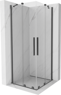 Mexen Velar Duo stumdomos dušo kabina 90 x 90 cm, skaidri, pistoletinis metalas - 871-090-090-02-95