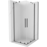 Mexen Velar Duo slankiojanti dušo kabina 80 x 80 cm, matinė, ginklo metalo spalva - 871-080-080-32-95