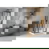 Mexen Rio kvadratinė dušo kabina 80 x 80 cm, Skaidrus, Juoda + dušo padėklas Rio, Balta - 860-080-080-70-00-4510