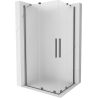 Mexen Velar Duo stumdomas dušas 100 x 90 cm, matinis, gun metal - 871-100-090-32-95