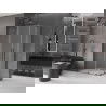 Mexen Velar Duo stumdomas dušas 100 x 90 cm, matinis, gun metal - 871-100-090-32-95