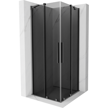 Mexen Velar Duo stumdomoji dušo kabina 80 x 80 cm, grafitas, gun metal - 871-080-080-42-95