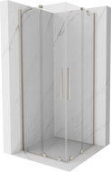 Mexen Velar Duo stumdomas dušo kabina 80 x 80 cm, skaidri, šepečiuotas nikelis - 871-080-080-02-97