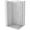 Mexen Velar Duo slankiojančių durų dušo kabina 100 x 90 cm, permatoma, šlifuotas nikelis - 871-100-090-02-97