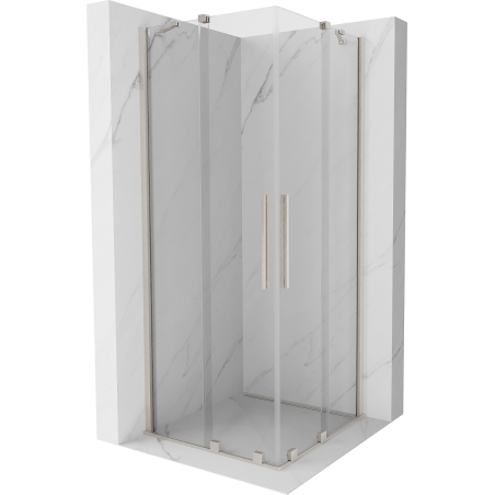 Mexen Velar Duo stumdoma dušo kabina 90 x 90 cm, skaidrus, šlifuotas nikelis - 871-090-090-02-97