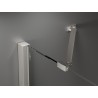 Mexen Velar Dvigubi stumdomi dušo kabina 90 x 80 cm, permatomas, šlifuotas nikeliu - 871-090-080-02-97