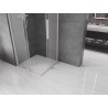 Mexen Velar Dvivietis stumdomas dušo kabinas 90 x 90 cm, matinė, šlifuotas nikelis - 871-090-090-32-97
