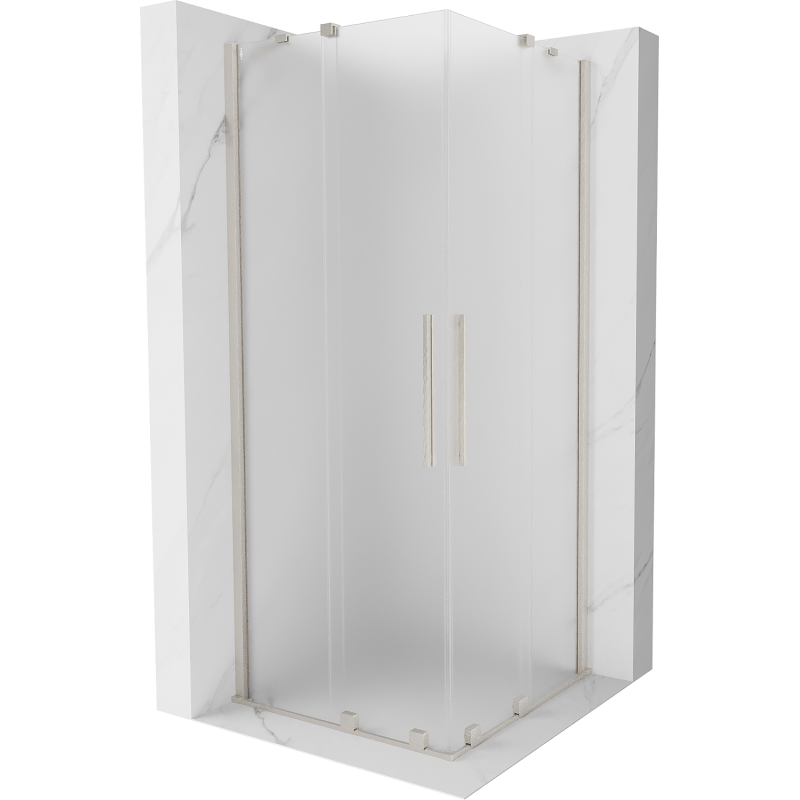 Mexen Velar Duo stumdomas dušo kabina 90 x 90 cm, matinė, šlifuotas nikeliu - 871-090-090-32-97
