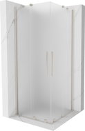 Mexen Velar Duo slankioji dušo kabina 90 x 90 cm, matinė stiklas, šlifuotas nikelis - 871-090-090-32-97