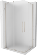 Mexen Velar Duo slankiojančios dušo kabinos durys 100 x 90 cm, matinės, šlifuotas nikelis - 871-100-090-32-97