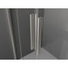 Mexen Velar Duo slankiojanti dušo kabina 100 x 90 cm, grafitas, šlifuotas nikelis - 871-100-090-42-97