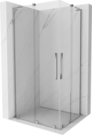 Mexen Velar L Duo slankioji dušo kabina 100 x 90 cm, permatoma, chromuota - 871-100-090-02-03-01
