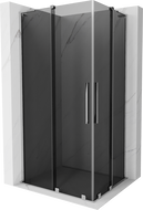 Mexen Velar L Duo stumdomas dušo kabinas 100 x 90 cm, grafitas, chromas - 871-100-090-02-43-01