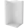 Mexen Velar L Duo stumdomasis dušo kabinas 90 x 80 cm, matinė, balta - 871-090-080-02-33-20
