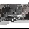 Mexen Velar L Duo stumdomos dušo kabinos 100 x 90 cm, grafitas, balta - 871-100-090-02-43-20