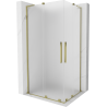 Mexen Velar L Duo slankiojančios dušo kabinos 100 x 90 cm, matinis, auksinė - 871-100-090-02-33-50