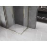 Mexen Velar L Duo slankiojančios dušo kabinos 100 x 90 cm, matinis, auksinė - 871-100-090-02-33-50