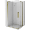 Mexen Velar L Duo stumdomas dušo kabinas 100 x 90 cm, permatomas, auksinis - 871-100-090-02-03-50