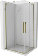Mexen Velar L Stumdomas dvivietis dušo kabinas 90 x 80 cm, skaidrus, auksinis - 871-090-080-02-03-50