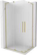 Mexen Velar L Duo slankiojančių durų dušo kabina 90 x 80 cm, matinė, šlifuotas auksas - 871-090-080-02-33-55