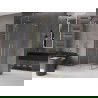 Mexen Velar L Duo stumdomas dušo kabinas 90 x 80 cm, skaidrus, šepetys auksu - 871-090-080-02-03-55