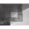 Mexen Velar L Duo slankiojančioji dušo kabina 100 x 90 cm, grafitas, šlifuotas auksas - 871-100-090-02-43-55