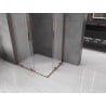 Mexen Velar L Duo stumdomas dušo kabinas 100 x 90 cm, matinis, rožinis auksas - 871-100-090-02-33-60