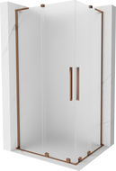 Mexen Velar L Duo stumdomas dušo kabinas 100 x 90 cm, matinis, rožinis auksas - 871-100-090-02-33-60