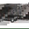 Mexen Velar L Duo stumdomas dušo kabina 90 x 80 cm, grafitas, rausvas auksas - 871-090-080-02-43-60