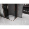 Mexen Velar L Duo slankiojančioji dušo kabina 100 x 90 cm, grafitas, šlifuotas varis - 871-100-090-02-43-65