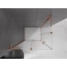 Mexen Velar L Duo slankiojantis dušo kabinas 90 x 80 cm, šerkšnas, šlifuotas varis - 871-090-080-02-33-65