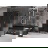 Mexen Velar L Duo slankiojančioji dušo kabina 100 x 90 cm, grafitas, šlifuotas varis - 871-100-090-02-43-65