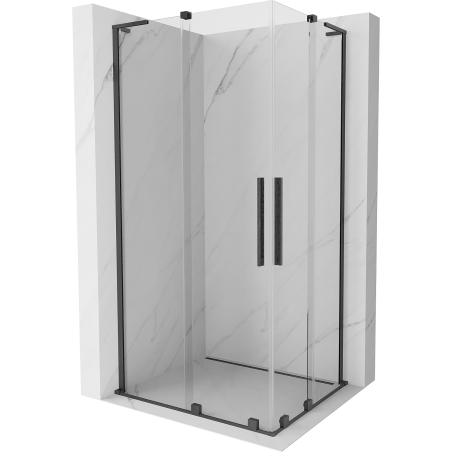 Mexen Velar L Duo stumdomos dušo kabinos 90 x 80 cm, permatomas, šešėliuota pilka valyta - 871-090-080-02-03-66