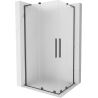 Mexen Velar L Duo slanki dušo kabina 90 x 80 cm, matinė, šlifuotas gun gray - 871-090-080-02-33-66